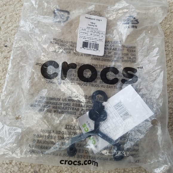 Crocs Iconic Comfort Slip On Shoes Red White Blue Kids 8 - Picture 5 of 6